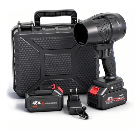 Soprador 48v Turbo Portátil Com 2 Baterias Potente Preto