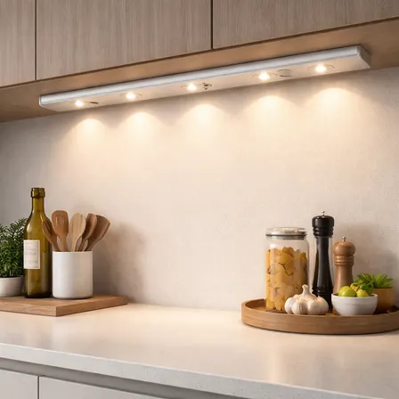 Luminária Barra Led 60cm Sensor Movimento Recarregável Usb 1.5v Branco