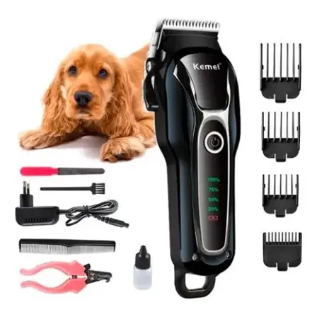 Maquininha Tosadora Sem Fio Profissional Kemei 1991 Para Cachorros