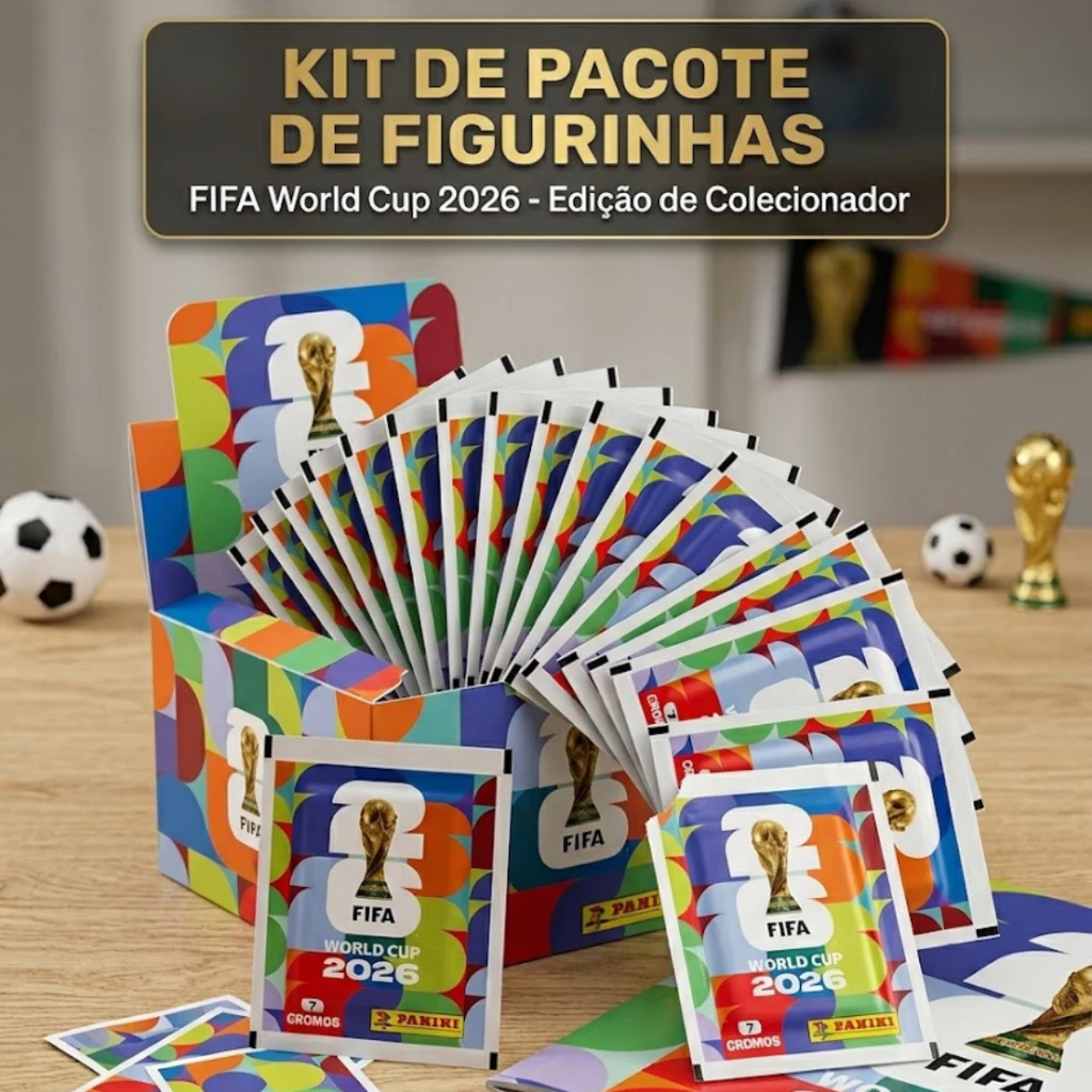 Kit 3/5/10 Pacotes de Figurinha para Álbum Copa do Mundo 2026