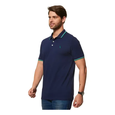 Camisa Polo Friso Duplo Masculino Reserva Adulto Marinho N/a M Lisa