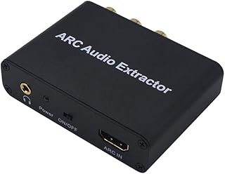 Adaptador HD ARC 192KHz ARC Extrator de Áudio Estéreo Divisor de Áudio ARC para