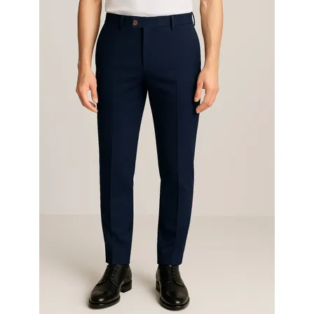 Calça Social Alfaiataria Masculina Malha Elastano Stretch
