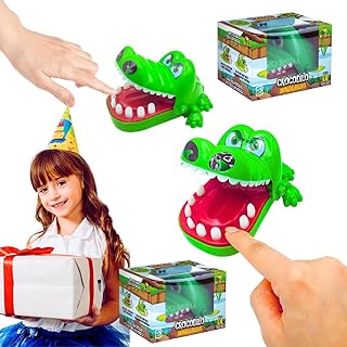 Kit 2 Brinquedo Crocodilo Morde Dedo Kit Brinquedos Criança 3 anos Infantil Jacaré Dente Dentista