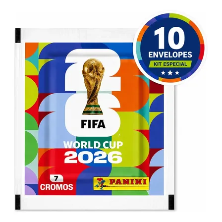Kit 10 Envelopes Copa Do Mundo 2026 70 Figurinhas Panini Mundial Fifa 2026