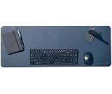 Mouse Pad Médio 70x30cm KingPad Couro Ecológico Azul Marinho – Desk Pad Antiderrapante para