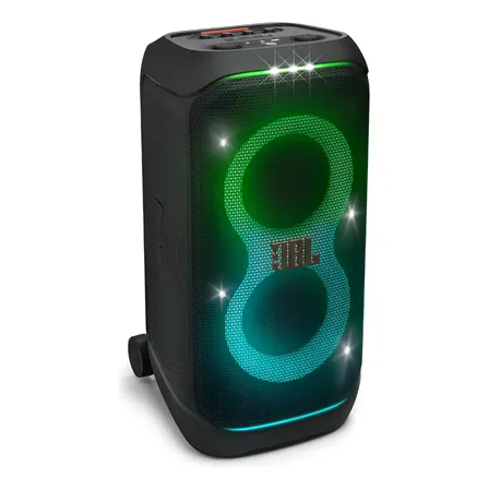 Caixa De Som Jbl Partybox Stage 320 Bluetooth Portátil Com Show De Luzes E Resistente A Respingos 