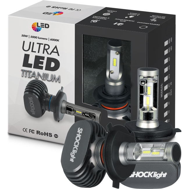 Kit Lampada Ultra Led Titanium Shocklight 10000 Lumens 12 E 24V