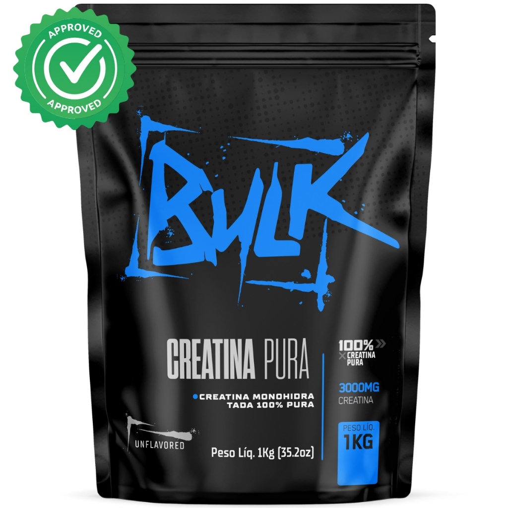 Creatina Monohidratada 100% Pura Laudo Aprovado - Bulk Nutrition