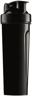 Coqueteleira 600ml Lisa Sem Desenho Anti‑Vazamento para Academia e Suplementos (PRETA)