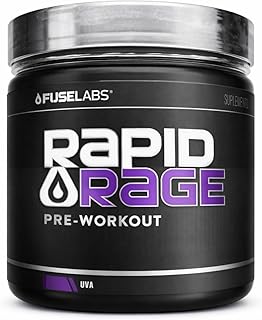 Rapid Rage 300g Pré-Treino em Pó Uva FuseLabs Pre Workout Cafeína 200mg Beta-Alanina 2000mg Taurina