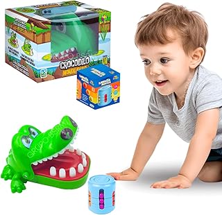 Brinquedo Crocodilo Morde Dedo Kit Brinquedos Criança 3 anos Infantil Jacare Dente Dentista