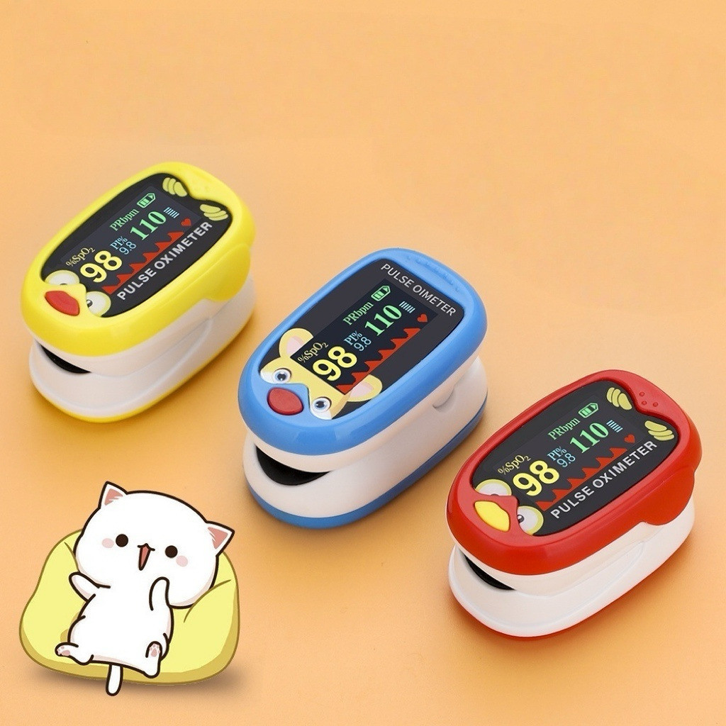 Oxímetro Infantil Neonatal Pediátrico De Dedo Digital Crianças Medidor Oxigênio Recarregável Pulse