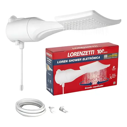 Chuveiro Ducha Lorenzetti Loren Shower Eletrônico Branco 6800w 220v 6.8 Kw