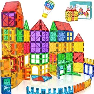 Conjunto de Brinquedos Magnéticos de 60 Peças, Blocos de Construção 3D para Meninos e Meninas,