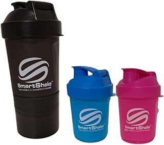 Coqueteleira Esportiva 400ml com Divisórias – Shaker para Suplementos, Whey e Academia