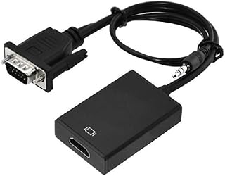 Conversor Vga Para Hdmi Saída 1080p Hd Tv Av Hdtv Áudio P2