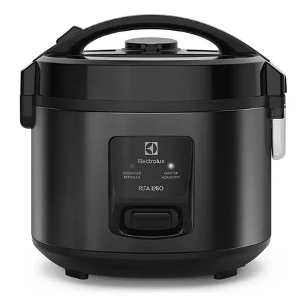 Panela De Arroz Elétrica Electrolux 2l Preta Efficient Visor Glass Por Rita Lobo Erc10 Preto/inox
