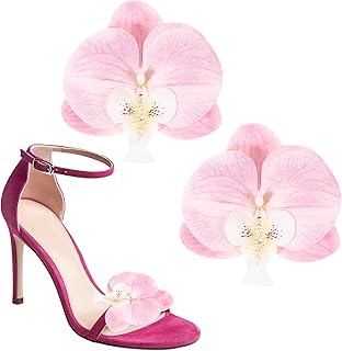 PATIKIL Clipes de sapato de flores, 2 peças de clipes decorativos removíveis para sapatos de