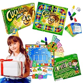 Kit 2 jogos infantis educativos brinquedo pedagógico jogo pequeno empresario + cuca legal junior