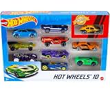 Hot Wheels Diecast Veículo de Brinquedo Pacote Surpresa 10 carros para crianças a partir de 3