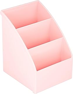 Organizador Multiuso Rosa Pastel Selado – Porta Objetos Moderno para Mesa, Escritório, Maquiagem e