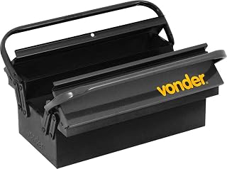 Vonder, Caixa Metálica Sanfonada Para Ferramentas, Com 3 Gavetas, 40 Cm X 19 Cm X 16 Cm.