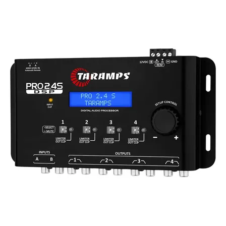 Processador De Áudio Digital Taramps Pro 2.4s Para Som Automotivo Com Crossover E Equalizador 15
