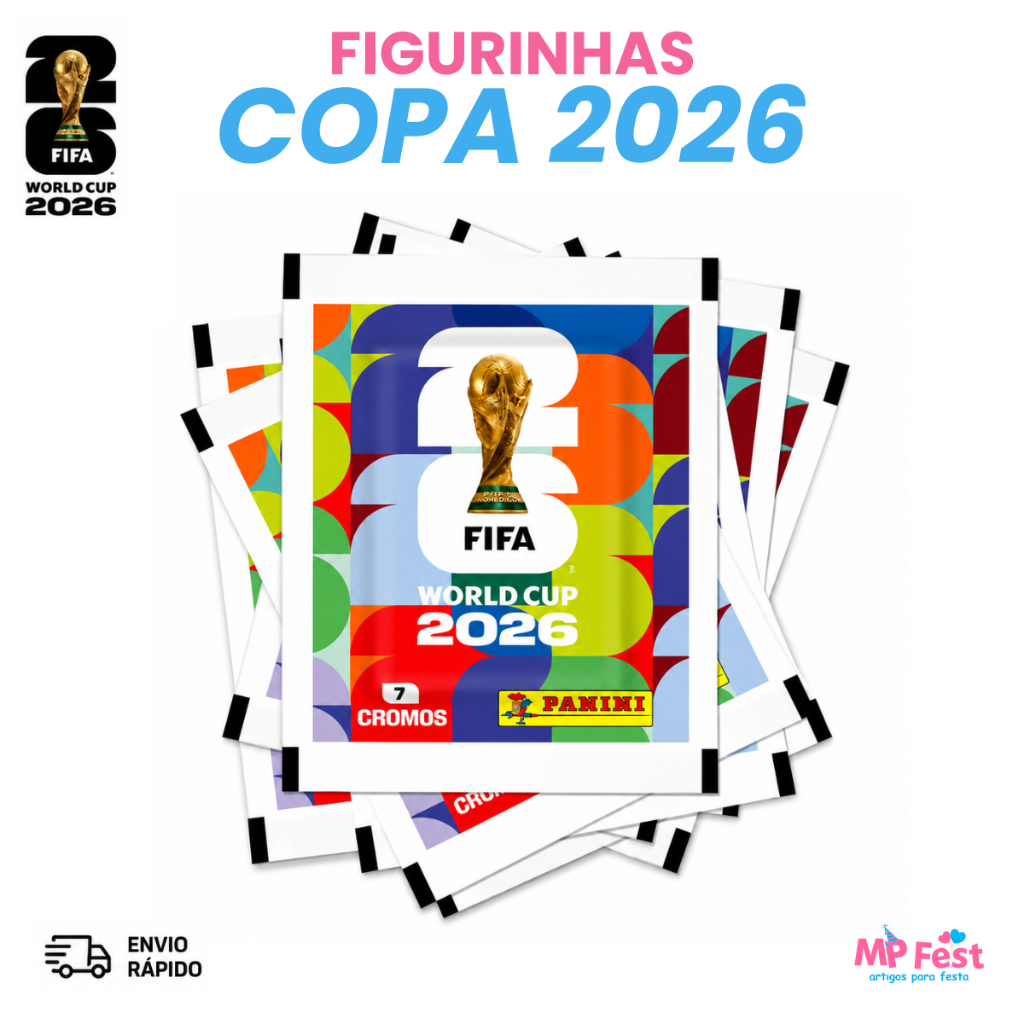 Kit 14 Figurinhas Copa do Mundo 2026 Oficial Panini - 2 Envelopes Lacrados
