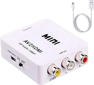 ABLEWE Conversor RCA para HDMI, 1080p AV para HDMI RCA composto CVBS adaptador conversor de áudio e