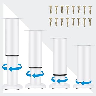 (Pernas ajustáveis de metal atualizado de 12 a 18 cm, extensão de pernas de armário resistente para