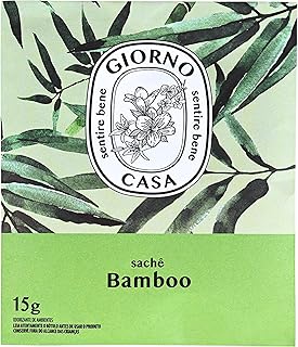 Sachê Perfumado Para Armário e Gavetas (Aromatizador), Bamboo, Giorno Casa, 15 g, Verde