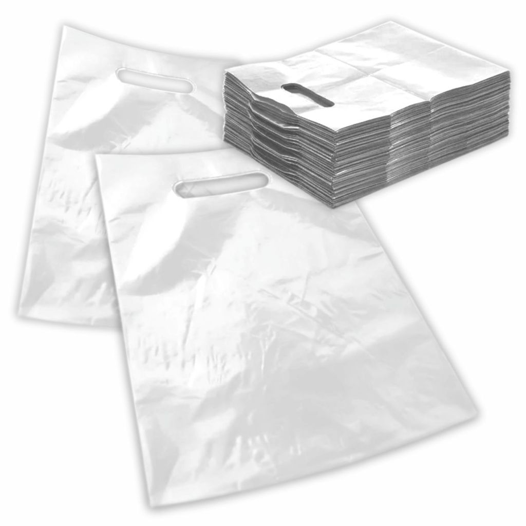 Sacola Plástica Boca de Palhaço Lisa Branca Promo - (Escolha Medida e Quantidade)