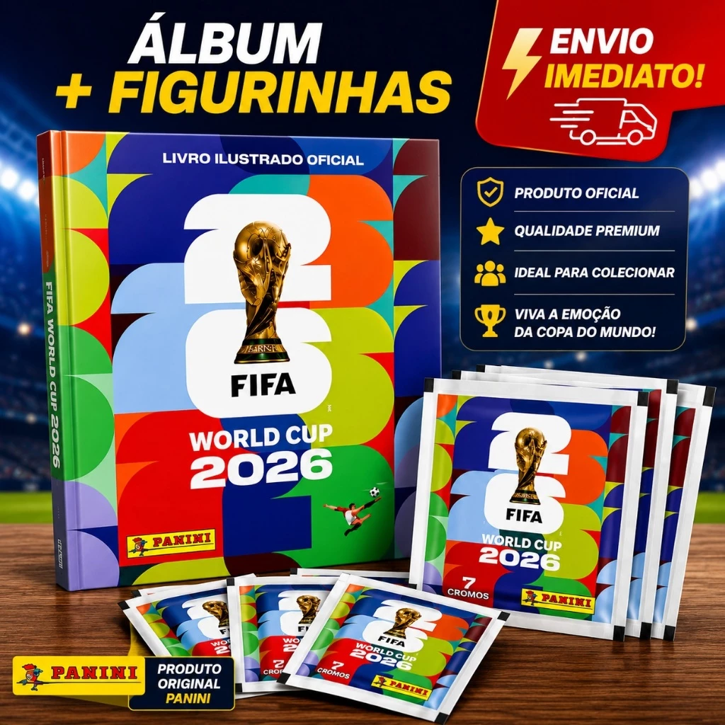 Kit Album + Figurinhas Copa do Mundo 2026 Brasil