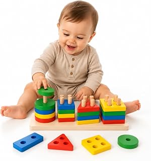 Brinquedo Educativo Infantil Madeira Encaixe Formas Geométricas Coloridas Jogo Pedagógico Montessori Criança