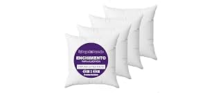 Kit 4 Refil Enchimentos para Almofadas Espuma Ultramacio 45x45cm - Conforto e Maciez para Sala e QuartoKit 4 Refil Enchimentos para Almofadas Espuma Ultramacio 45x45cm - Conforto e Maciez para Sala e