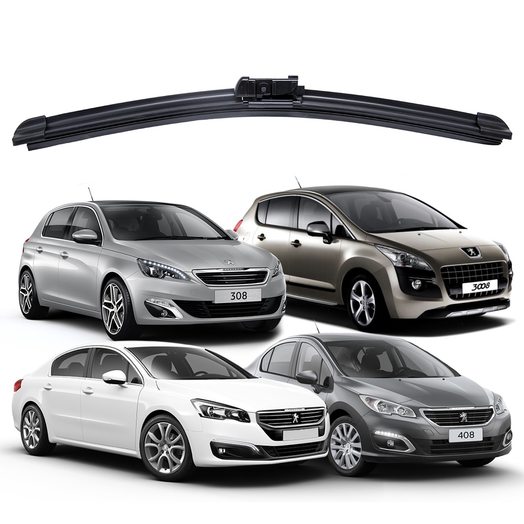 Par Palheta Limpador Parabrisa Dianteiro Peugeot 3008, 308, 408 e 508