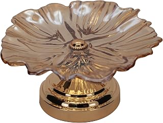Tuut Linha Decoração Centro de Mesa de Vidro Vitória-Régia Ambar 23,5x13cm