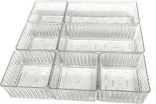Caixa de armazenamento de gaveta de mesa de plástico para papelaria, material de escritório