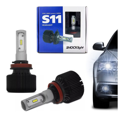 LAMPADA LED HEADLIGHT S11 H8 6000K 35W 4000LM SHOCKLIGHT