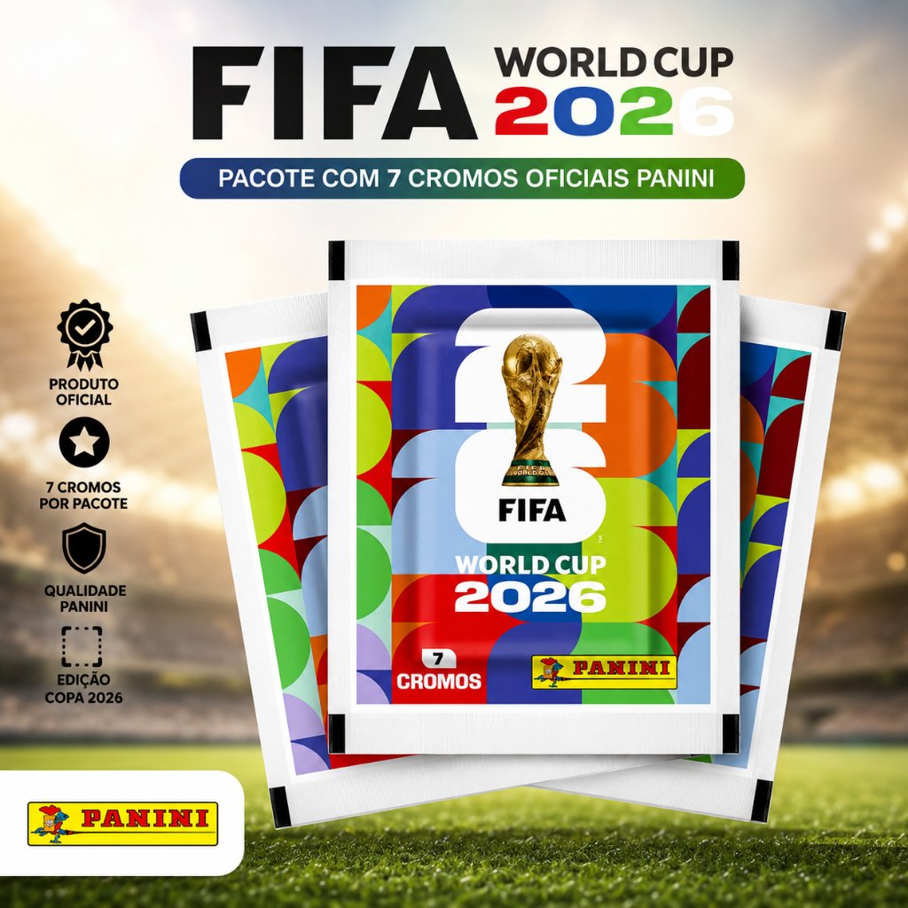 Kit Pacotes Figurinhas Copa 2026 Oficial – Coleção, Álbum, Seleções e Jogadores