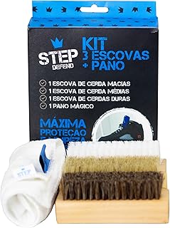 Kit de 3 Escovas para Limpeza de tênis - Step Defend