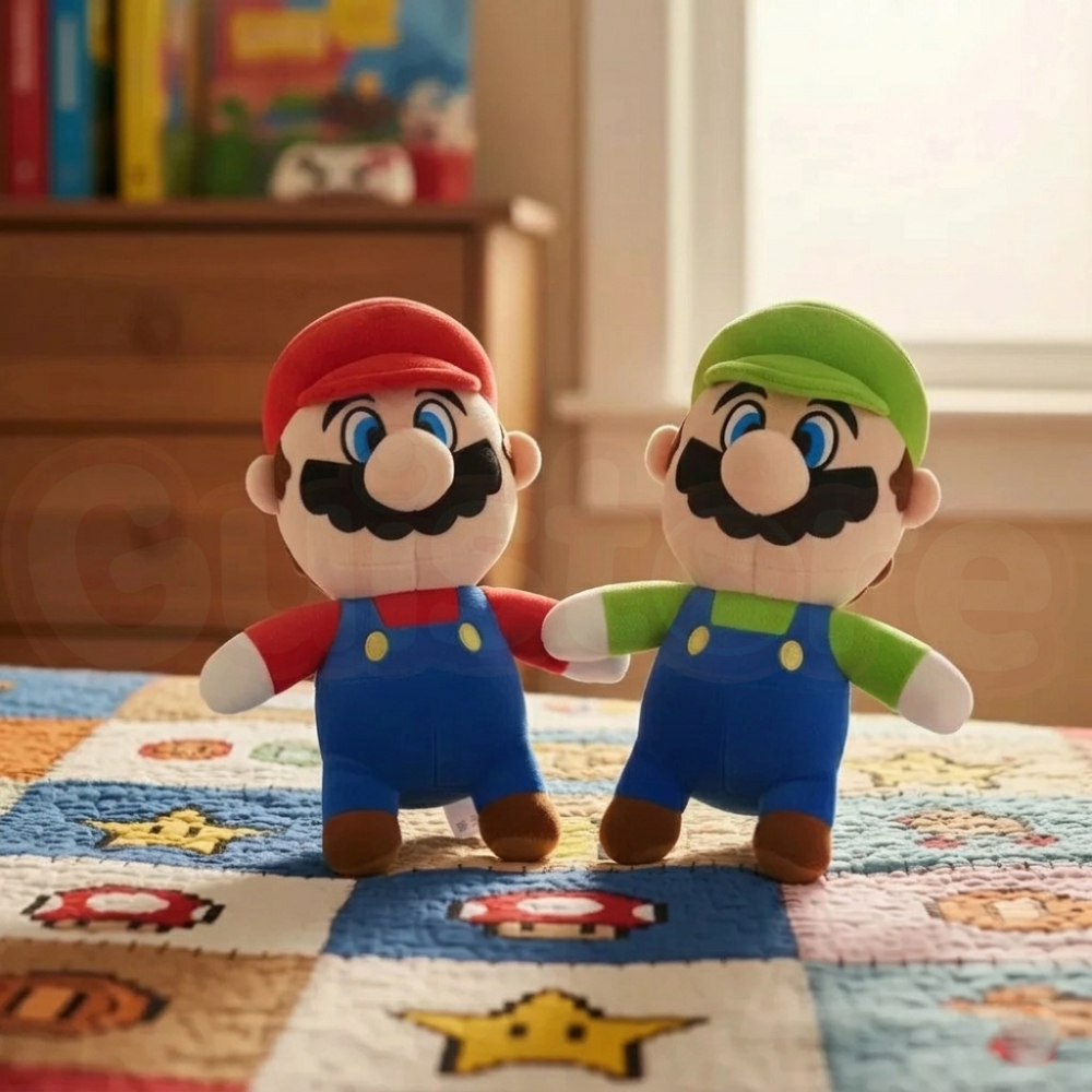Pelucia Mario E Luigi 20cm Super Mario