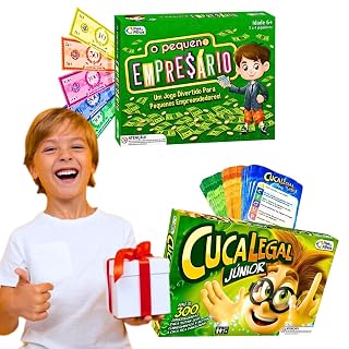 Kit jogos infantis cuca legal junior educativos brinquedo pequeno empresario pedagógico menino