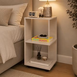 Mesa De Cabeceira Charmosa Nicho Aberto Multiuso Mesinha Lateral E Apoio Decoração Cama De Casal