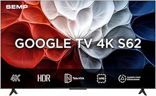 Smart TV Semp 50 Polegadas LED HVA 4K S62 WiFi Bluetooth Google TV 3 HDMI HDR10+ Dolby Audio 50S62