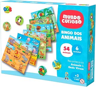 GGB Plast Brinquedo Educativo Infantil Bingo dos animais