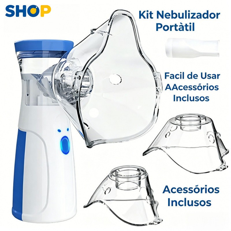 Inalador Nebulizador Portátil Ultrassônico Atomizador De Baixo Nó Para Crianças E Adultos N11