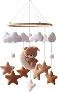 Berço de bebê móvel cama sino móvel berço decoração do quarto do bebê berçário pingente brinquedo, Urso