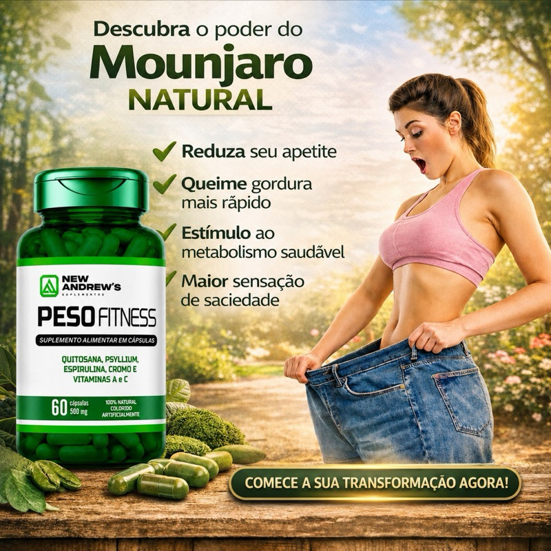 Quitosana + Psyllium + Spirulina +  Cromo + Vitamina A e C 500mg | Suplemento Alimentar Original